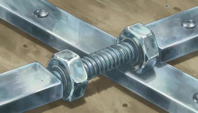 Visual representation of "locknut" - A locknut is a type of nut that is used to secure bolts in place and prevent them from loosening due to vibrations.