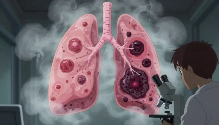 Visual representation of "carcinogenicity" - The ability of a substance to cause cancer in living tissue.