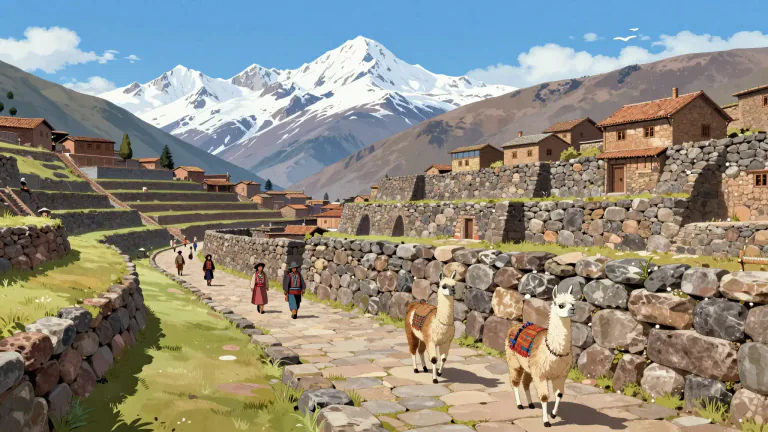 Visual representation of "incan" - Relating to the Inca civilization, a pre-Columbian civilization located in the Andes of South America.
