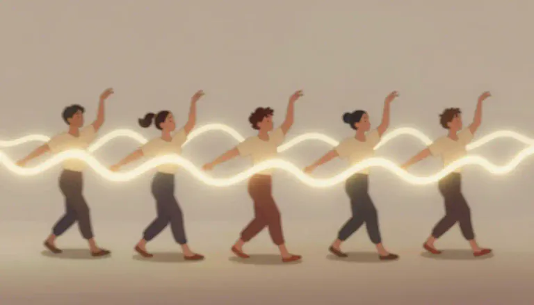 Visual representation of "rhythmically" - In a way that uses rhythm or follows a regular pattern
