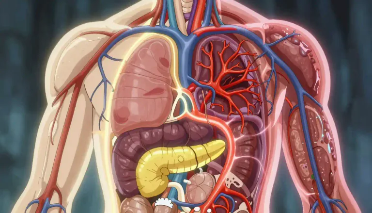 Visual representation of "pathophysiologic" - Related to the changes in body processes caused by disease.