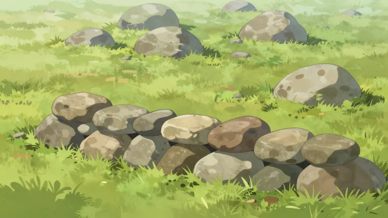 Visual representation of "fieldstone" - Fieldstone is a type of stone that is found in fields and used especially for building or landscaping.
