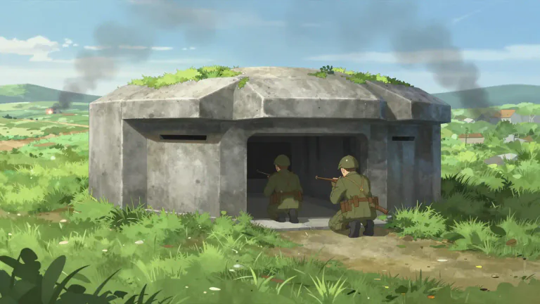 Visual representation of "pillbox" - A small, fortified structure used for defensive purposes, often found in military contexts.