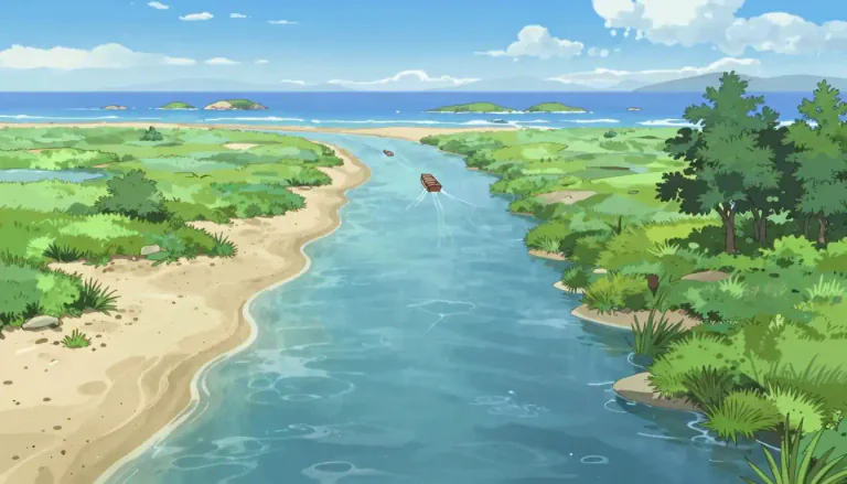 Visual representation of "intracoastal" - Related to something located within or near the coastline, often used to refer to waterways.