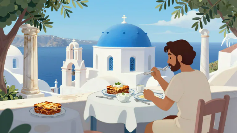 Visual representation of "greek" - Relating to Greece or its people, language, or culture.