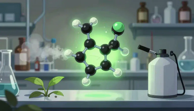 Visual representation of "organochlorine" - A type of chemical compound that contains carbon, hydrogen, and chlorine, commonly used in pesticides and industrial applications.