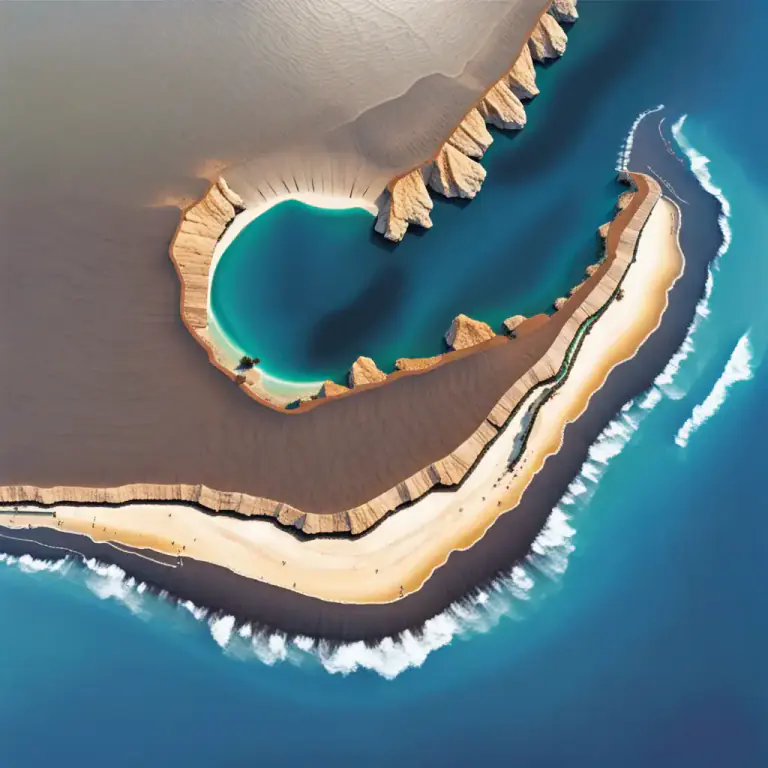 Visual representation of "bight" - A region or area divided by lines of longitude and latitude