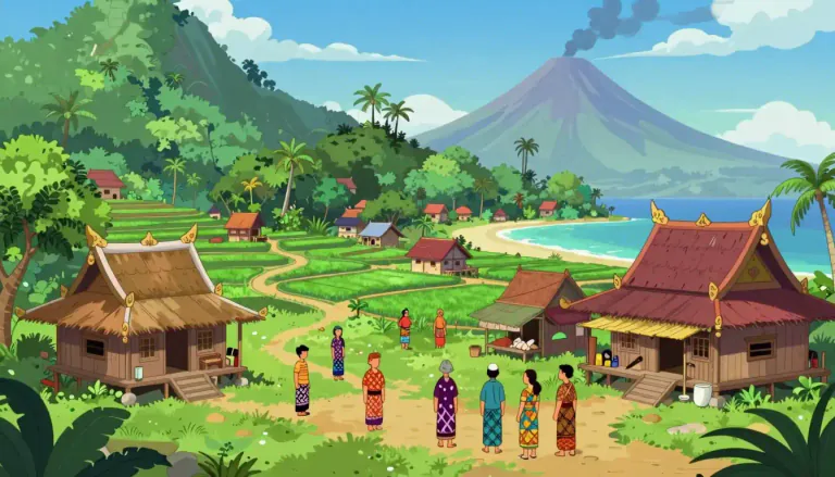 Visual representation of "indonesian" - Relating to Indonesia, a country in Southeast Asia, known for its diverse culture, languages, and geography.