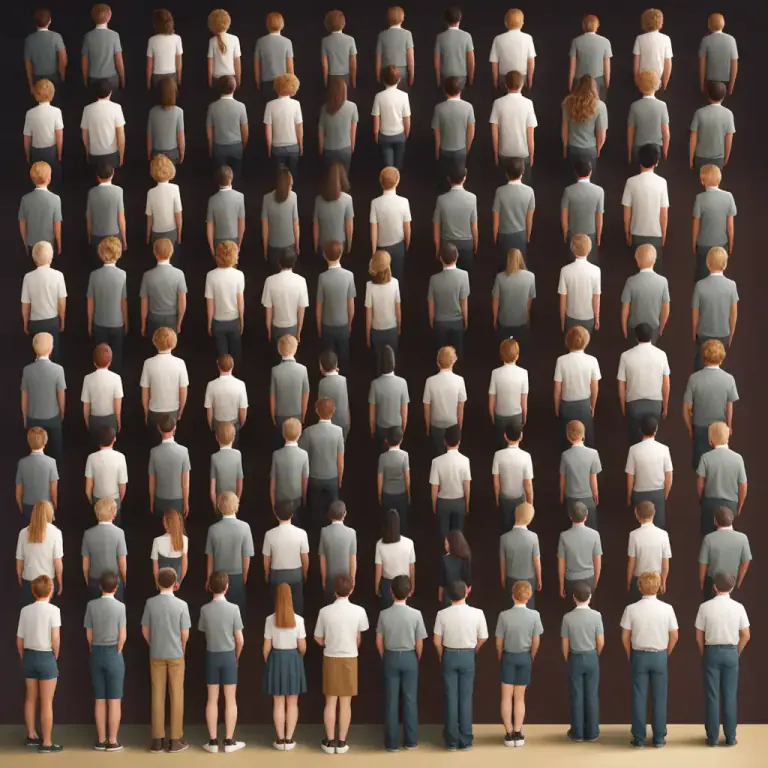 Visual representation of "in twos and threes" - In small groups of two or three people or things.