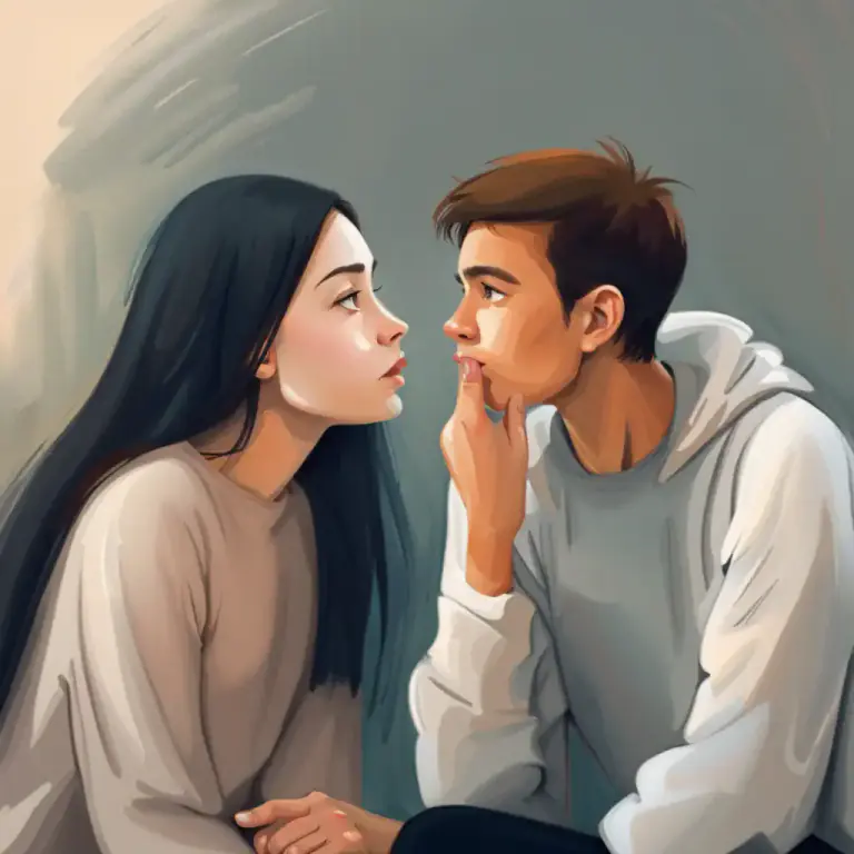 Visual representation of "confide in" - To share secrets, worries or personal matters with someone because you trust them.