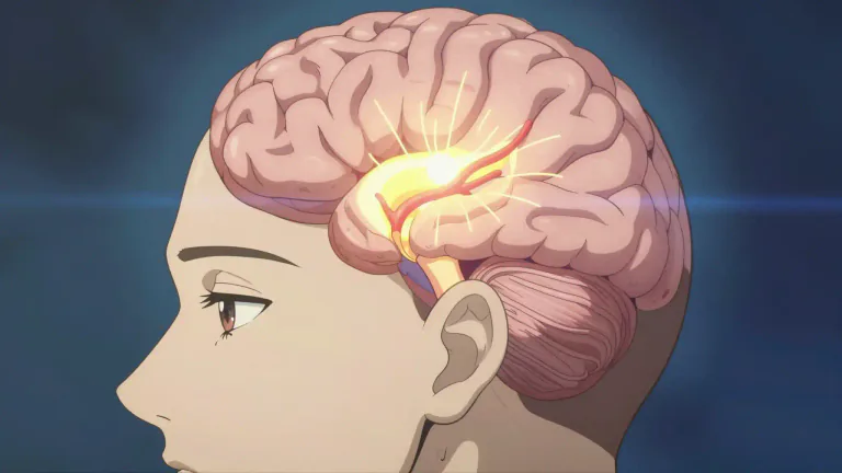 Visual representation of "suprachiasmatic" - Relating to the suprachiasmatic nucleus, a region in the brain that helps control circadian rhythms.