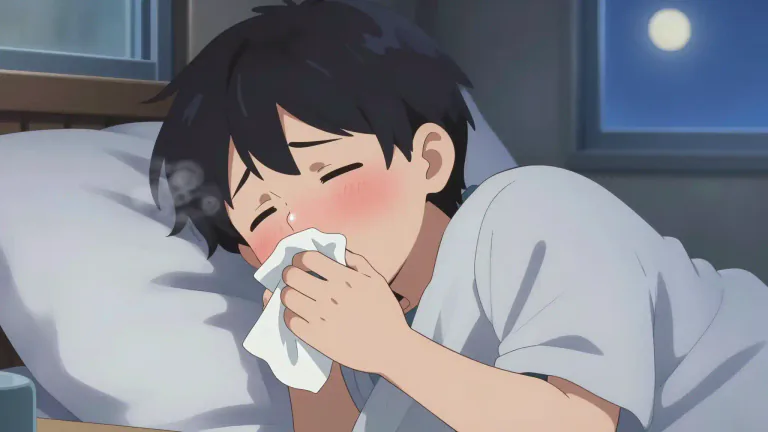 Visual representation of "snuffle" - To breathe in a noisy way through the nose, usually because of crying or a cold.