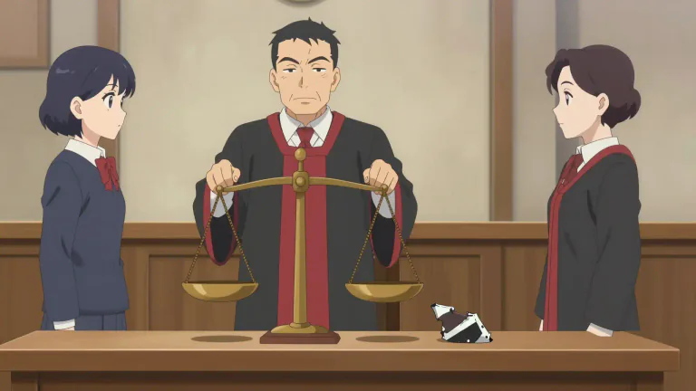 Visual representation of "talion" - A principle of justice where the punishment corresponds directly to the offense.