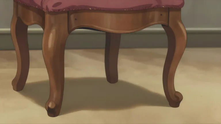 Visual representation of "cabriole" - A type of furniture leg that curves outward at the top and then tapers back in at the bottom.
