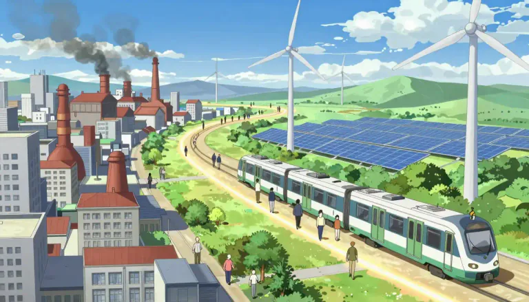 Visual representation of "megatrend" - A significant and widespread change that influences many aspects of society or the economy over time.