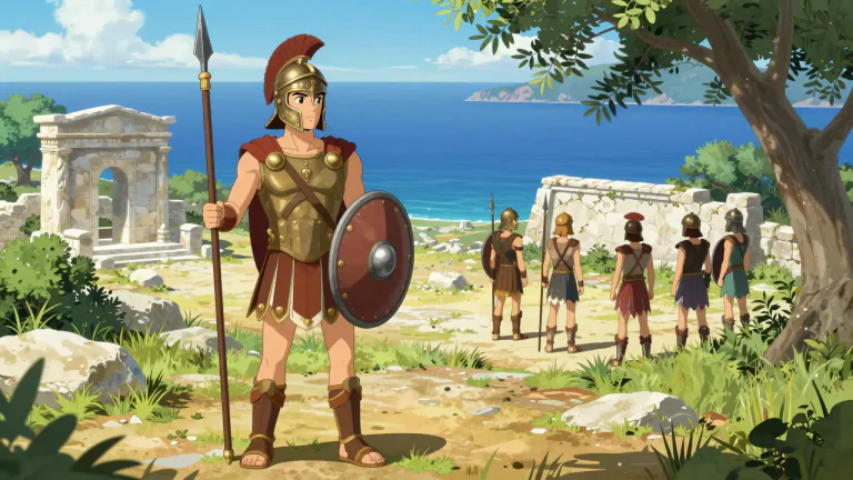 Visual representation of "achaean" - A member of a group of ancient Greeks who lived in the region known as Achaea.