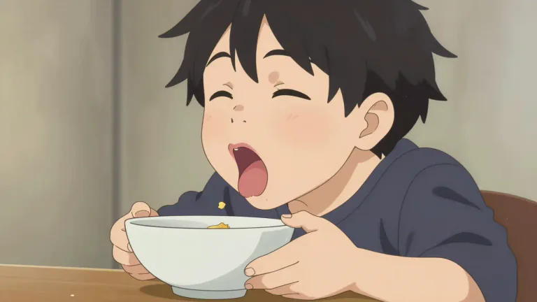 Visual representation of "gulp" - To swallow something quickly and in large amounts
