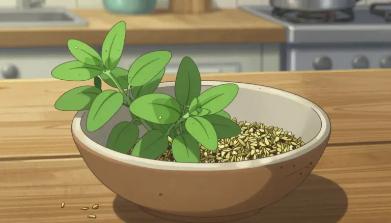 Visual representation of "oregano" - A Mediterranean herb used for seasoning food, especially in Italian cuisine.