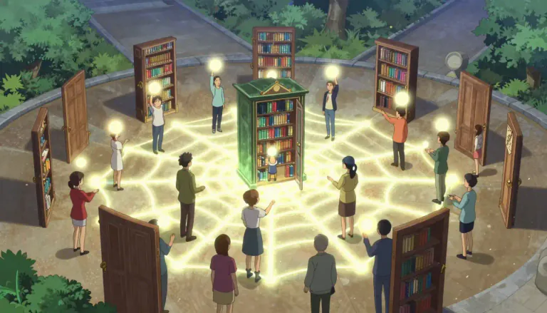 Visual representation of "democratize" - To make something available or accessible to everyone, not just a select few.