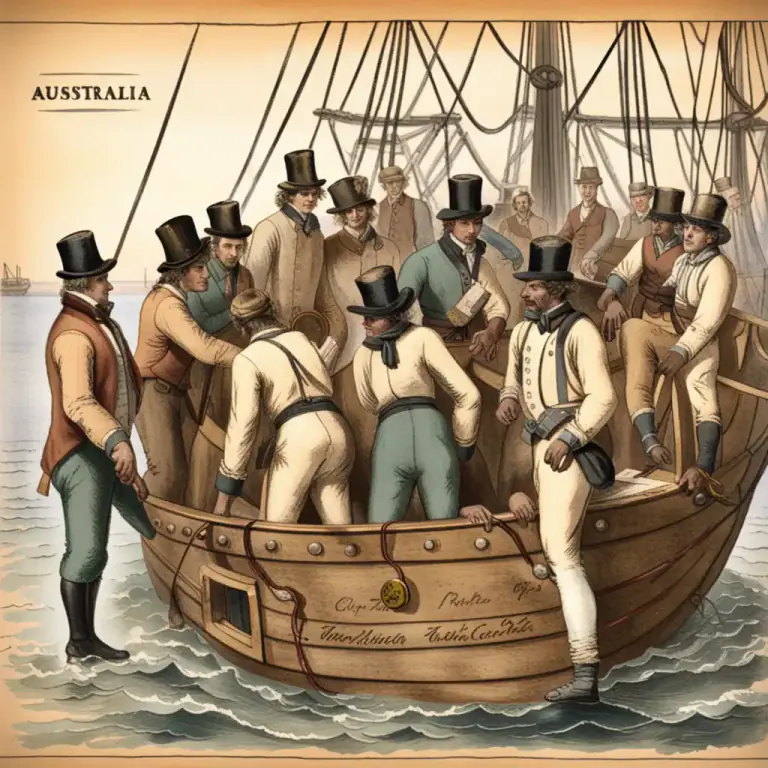 Visual representation of "transportation" - The act of sending someone to a prison far away as a punishment.