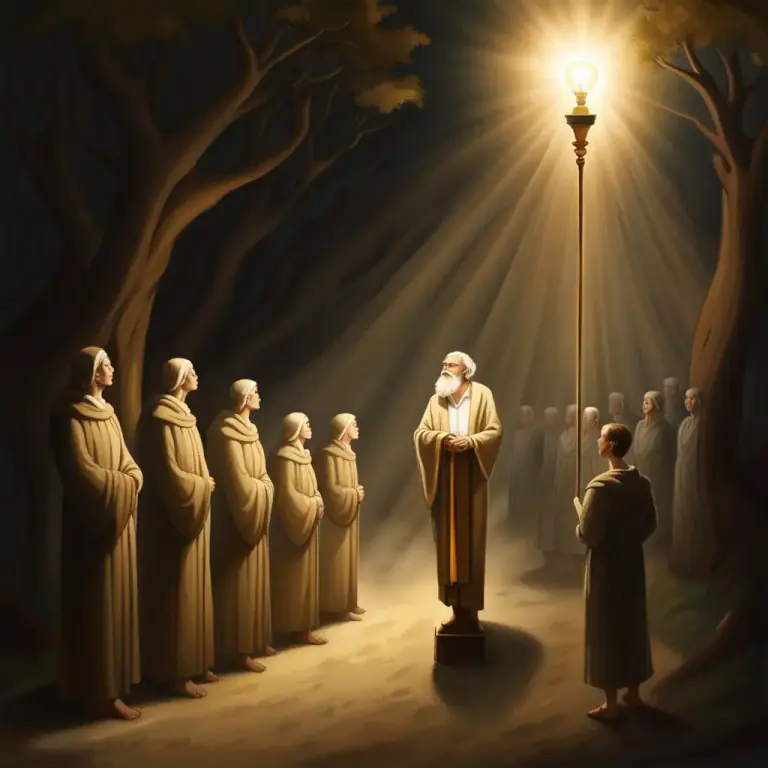 Visual representation of "show the way" - To guide someone morally or spiritually