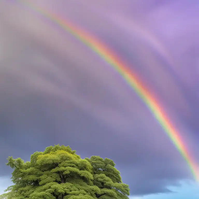 Visual representation of "violet" - A type of color in a rainbow.