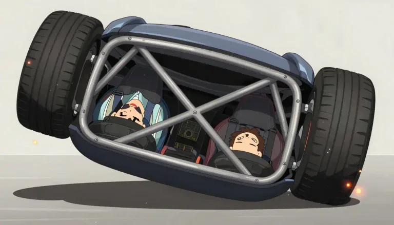 Visual representation of "rollbar" - A rollbar is a structure in a vehicle designed to protect the occupants in case of a rollover accident.