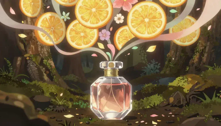 Visual representation of "chypre" - A category of fragrances that typically features a combination of citrus, floral, and earthy notes, creating a rich and complex scent profile.
