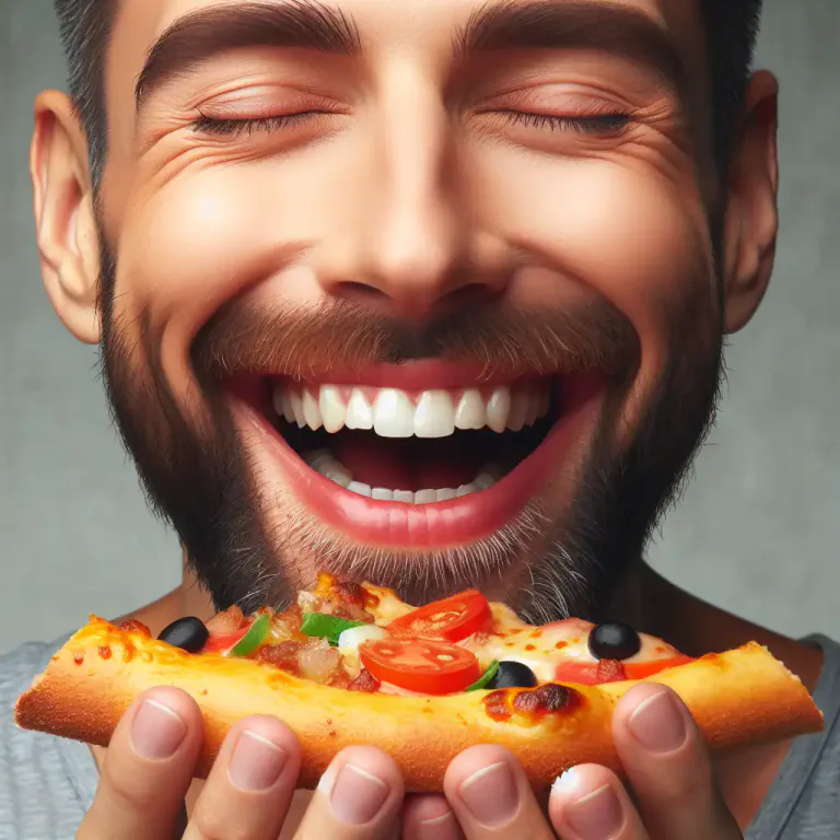 Visual representation of "yummy" - Used to express extreme pleasure or satisfaction at the taste of something