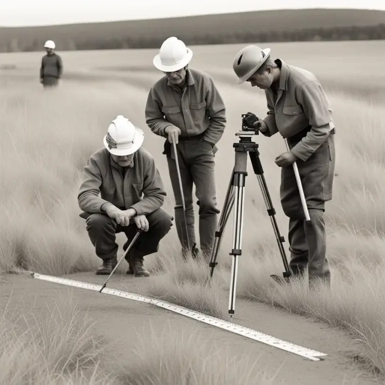 Visual representation of "baseline" - A line in surveying from which measurements are made