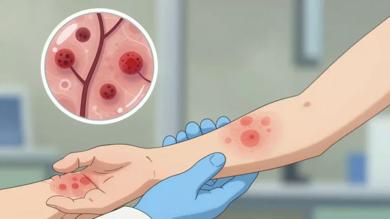 Visual representation of "mycosis" - A disease caused by a fungal infection in the body.
