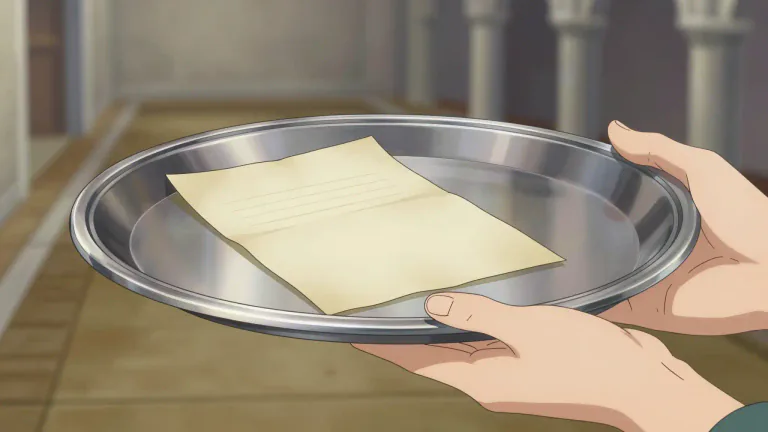Visual representation of "waiter" - A small tray; a salver
