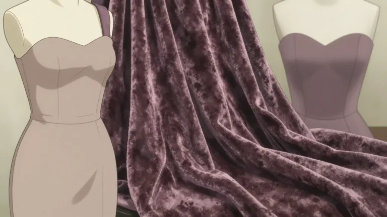 Visual representation of "velour" - Velour is a soft, plush fabric that has a fuzzy texture, resembling velvet, typically made from cotton or polyester.