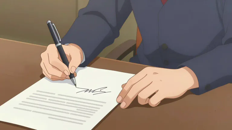 Visual representation of "signer" - A person who writes their signature as a way to accept or agree to something