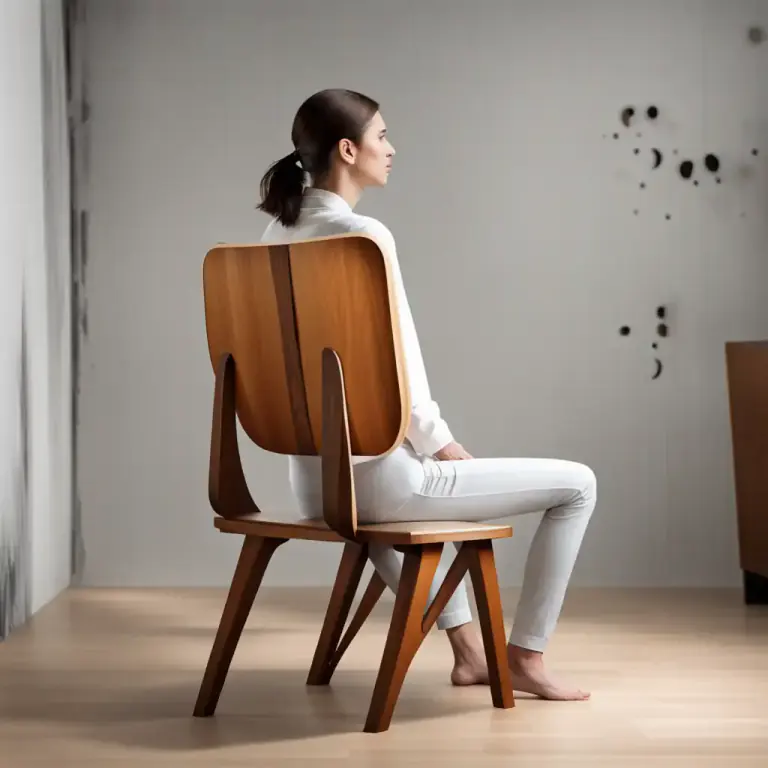 Visual representation of "splat" - A flat piece of wood in the middle of a chair's backrest.