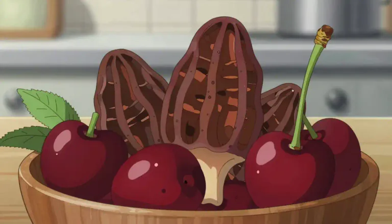 Visual representation of "morello" - A type of dark red cherry
