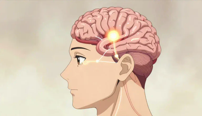 Visual representation of "thalamus" - The thalamus is a small structure in the brain that acts like a relay station for sensory and motor signals, transmitting information from the senses to the cerebral cortex.