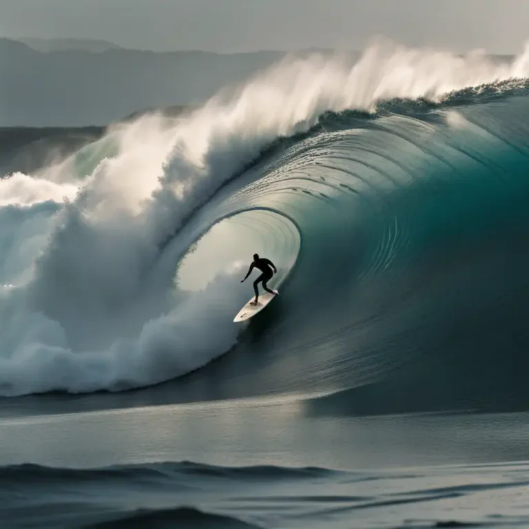 Visual representation of "the crest of a/the wave" - The top of a wave in an ocean or sea