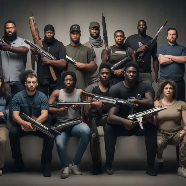 Visual representation of "bear arms" - To carry or possess weapons.