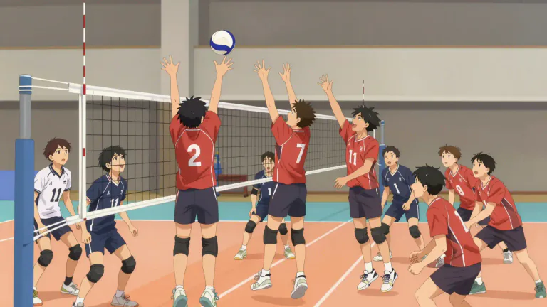 Visual representation of "volleyball" - A game where two teams send a ball over a high net without letting it touch the ground on their own side, using their hands