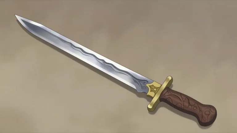 Visual representation of "kris" - An Indonesian dagger with a wavy blade