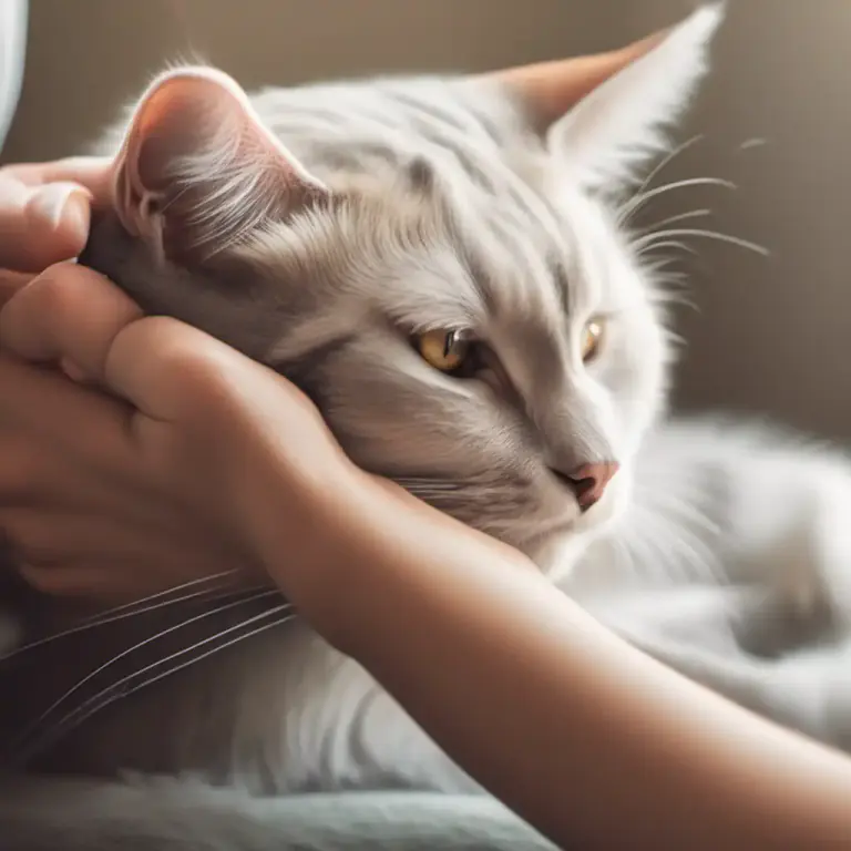 Visual representation of "stroke" - To move your hand gently over something, usually while holding it.