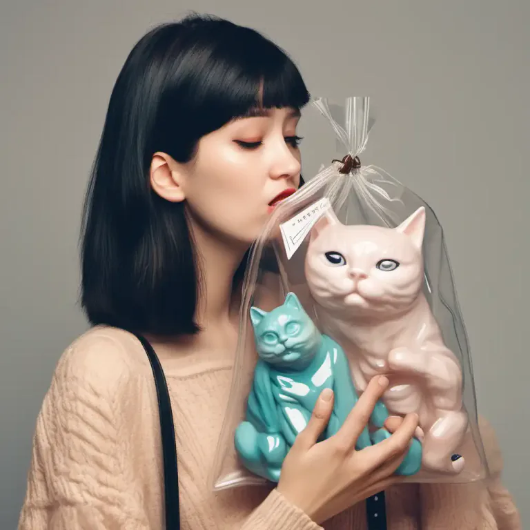 Visual representation of "let the cat out of the bag" - To reveal a secret or surprise by accident.