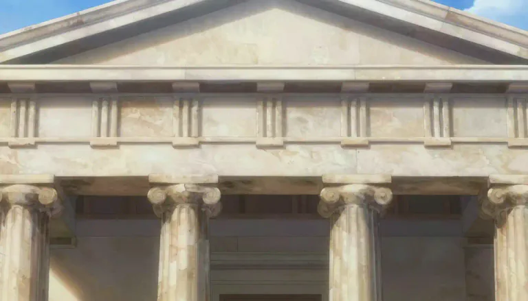 Visual representation of "architrave" - The lower part of an entablature in classical architecture