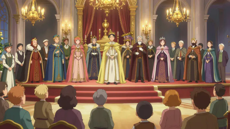 Visual representation of "aristocracy" - A group of people considered the highest social class in a society, often because of their birth, wealth or special social status.