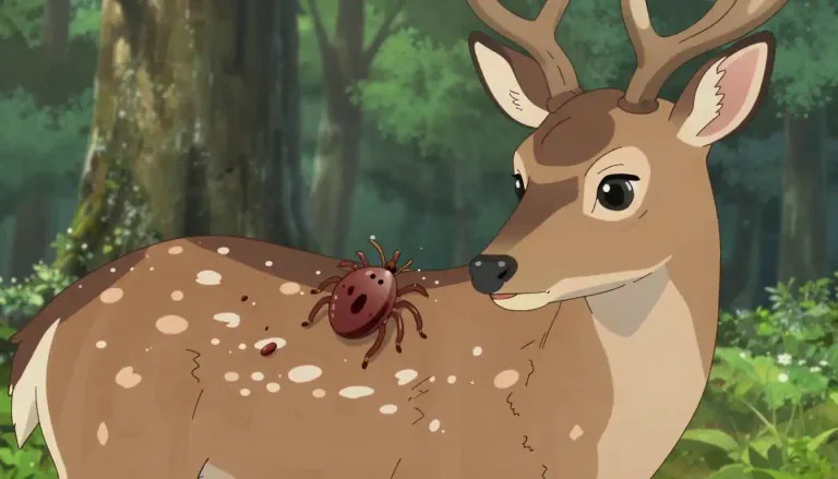 Visual representation of "parasitism" - A relationship between two types of living things, where one (the parasite) gets food or benefits from the other (the host), which is harmed in the process.