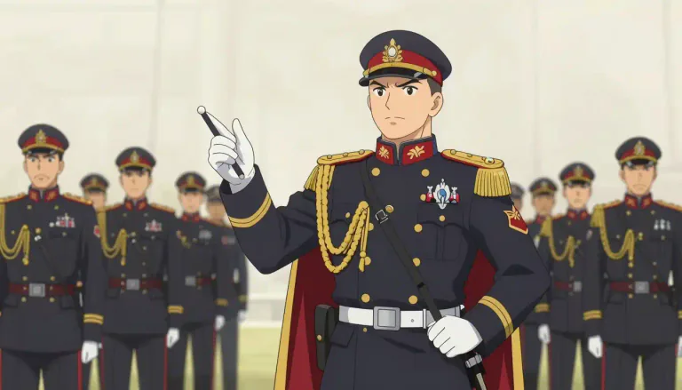 Visual representation of "marshal" - A high-ranking officer in the police or military.