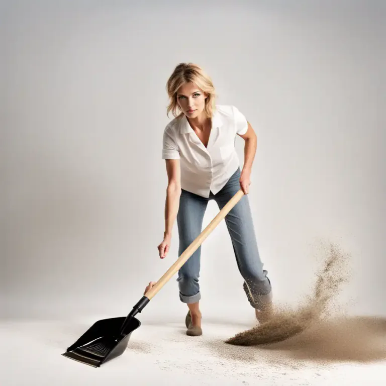 Visual representation of "sweep aside" - To clear or clean something by brushing it with a sweep or a swift movement