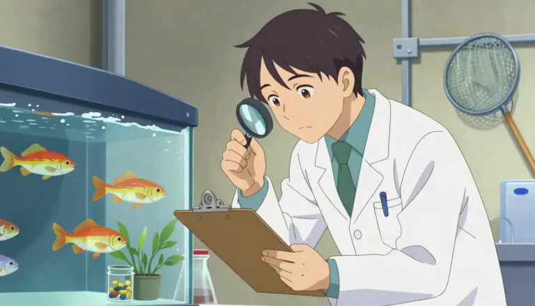 Visual representation of "ichthyologist" - A scientist who studies fish.