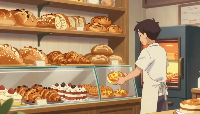 Visual representation of "bakery" - A place where bread or other baked goods like cakes, cookies, or pastries are made or sold.